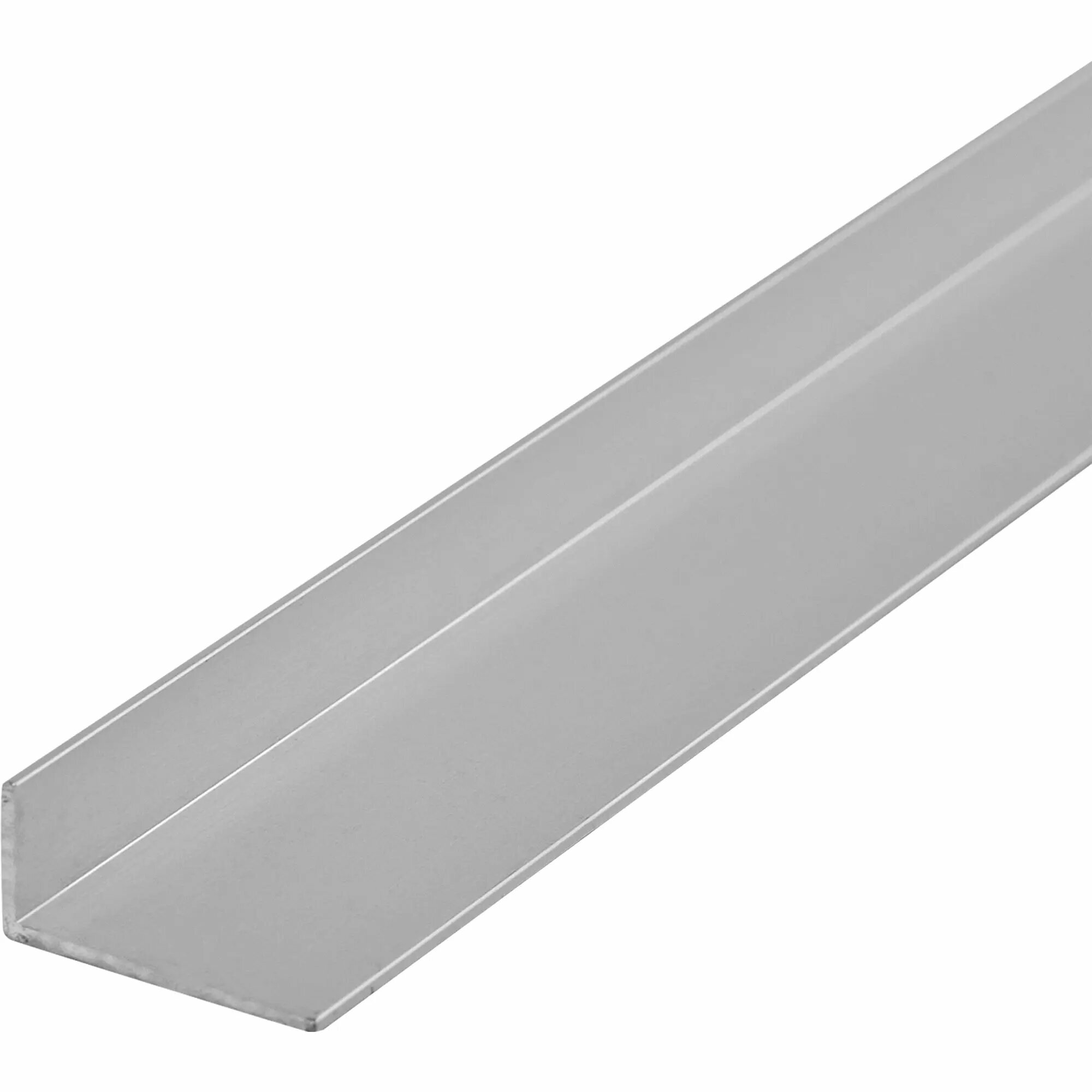 L-профиль с неравными сторонами 20x10x1.2x2700 мм алюминий цвет серебро