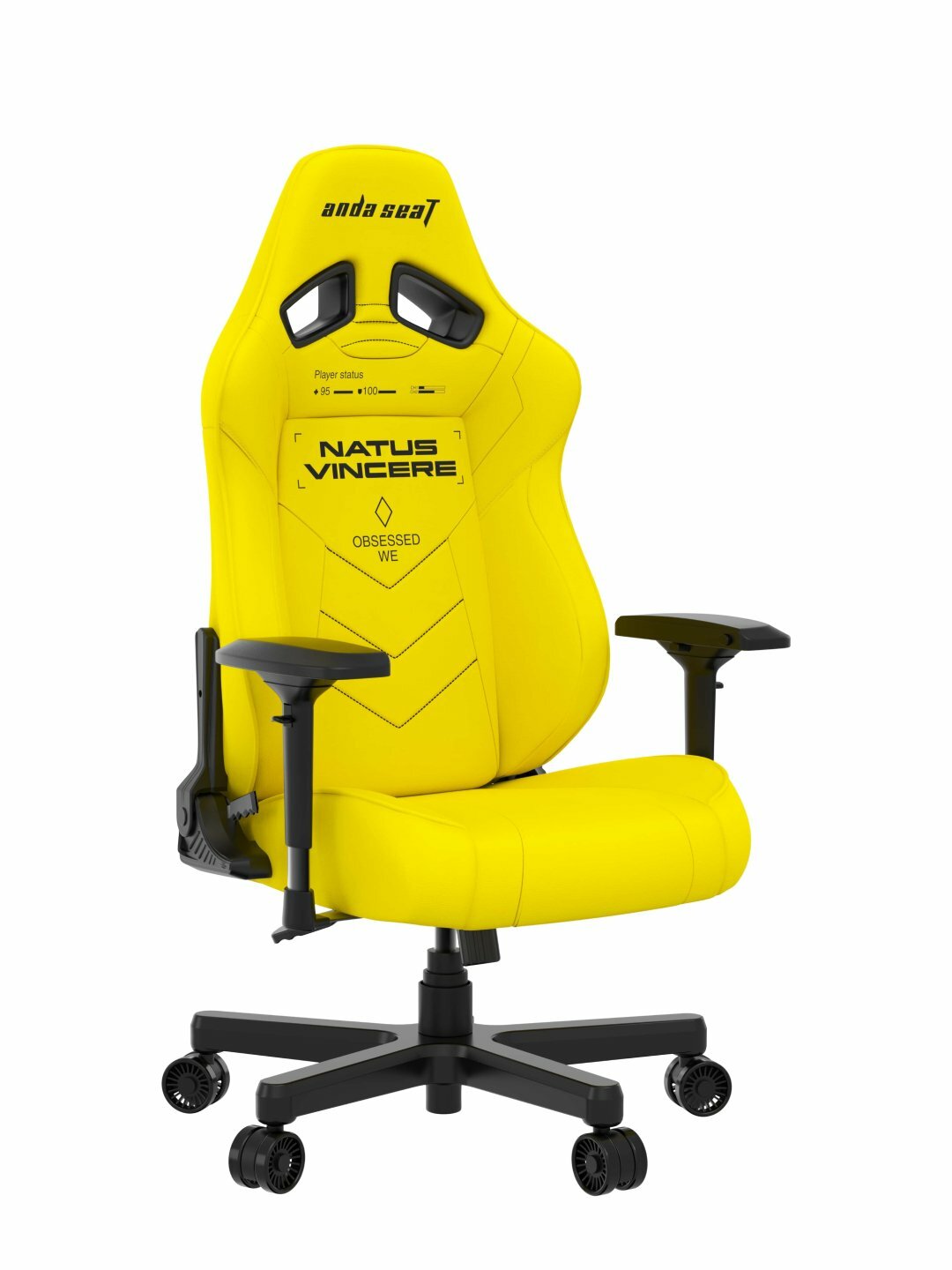 Игровое компьютерное кресло Anda Seat NAVI Edition Size L Yellow PVC, AD19-05-Y-PV — фото 1
