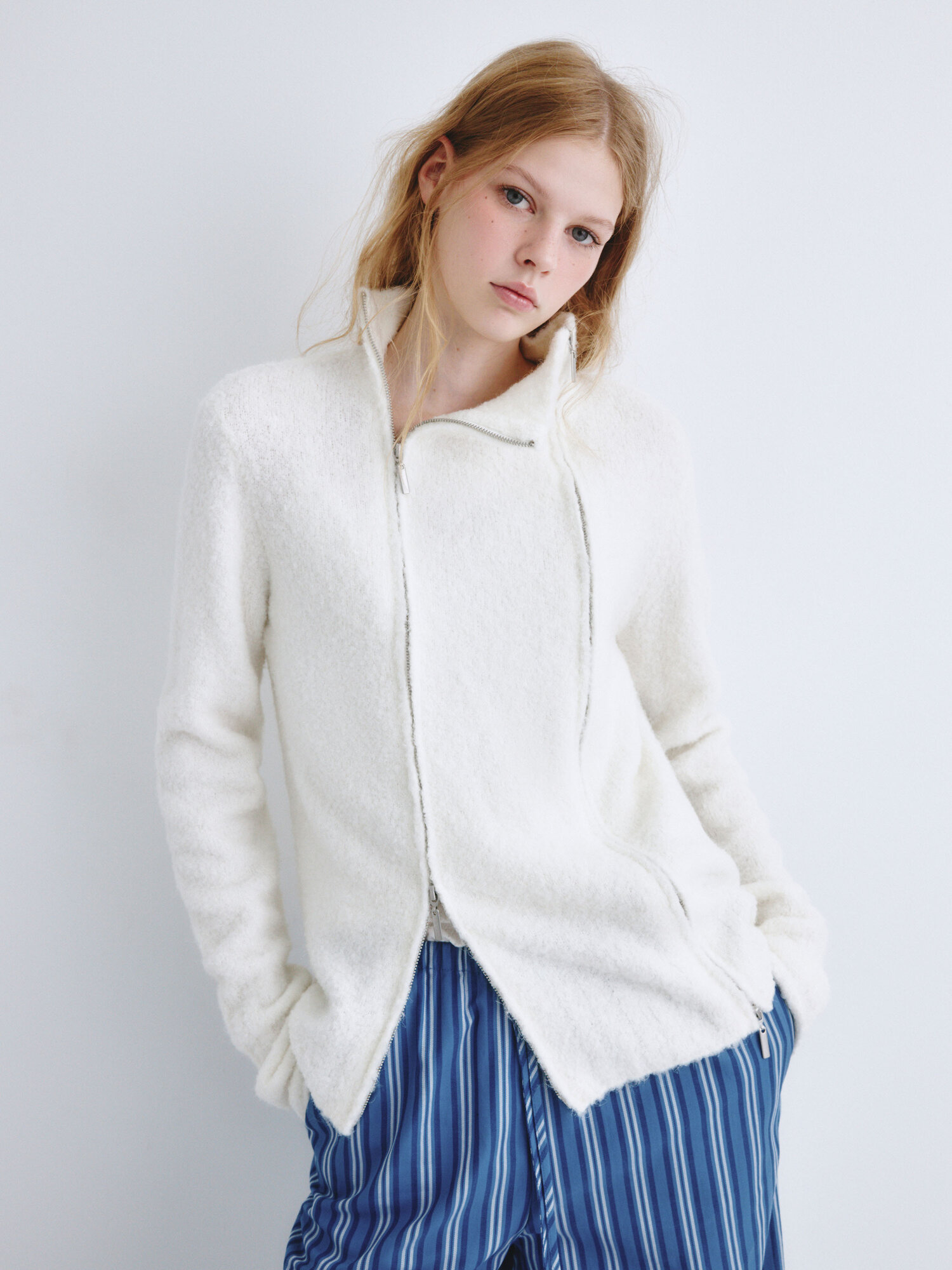 Кардиган Sela, размер 42, белый