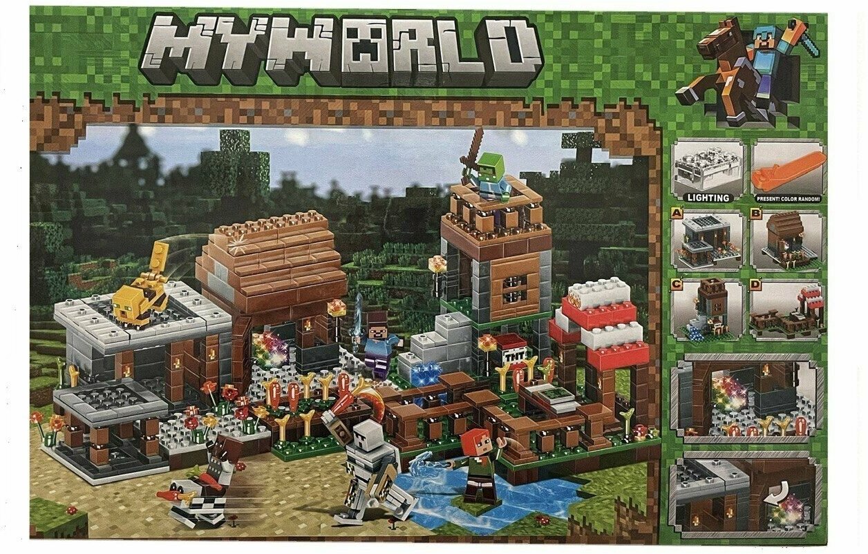 Конструктор Майнкрафт My World Деревня/Дом Стива