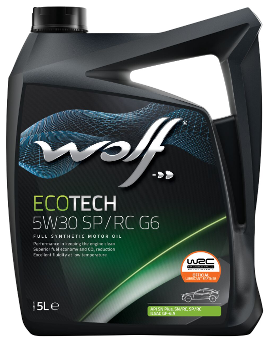 Синтетическое моторное масло Wolf EcoTech 5W-30 SP/RC G6, 5 л