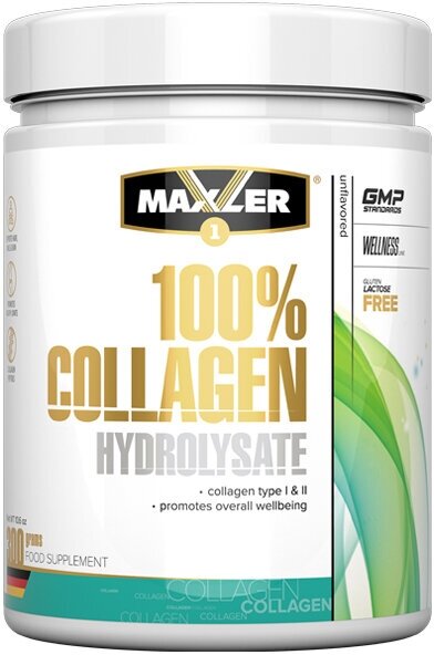 MAXLER EU 100% Collagen Hydrolysate 300 g (Банка) (Без вкуса)