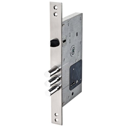 Корпус сувальдного замка DOORLOCK DL9252K/60/85мм, 5 ключей, хромированная фронтальная планка 28х300мм, реверсивный, диаметр ригелей 16мм, OEM 75338