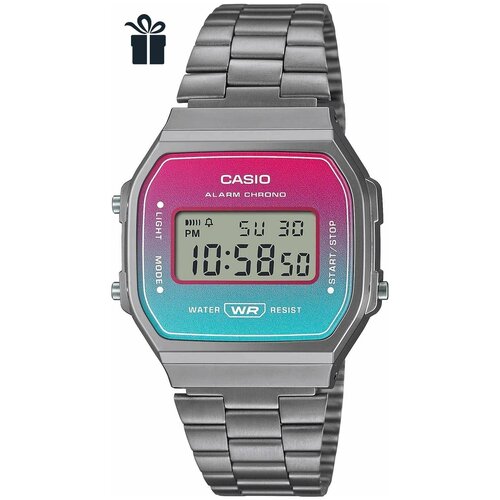 Наручные часы CASIO, серый, бирюзовый