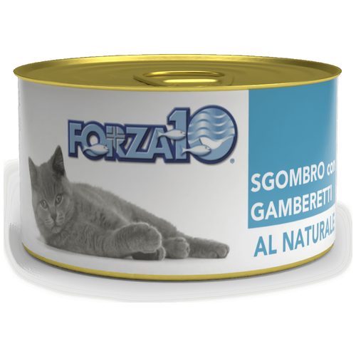 Влажный корм для кошек Forza10 Al Naturale Скумбрия с креветками 24 шт. х 75 г скумбрия extra fish без головы г к кг
