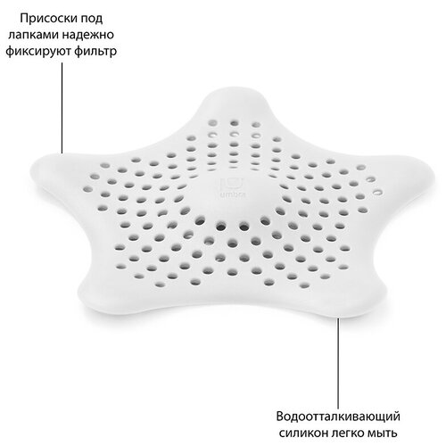 Фильтр для слива Umbra Starfish белый 1152₽