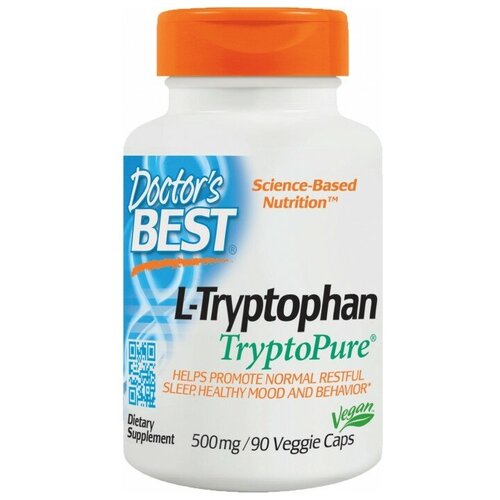 Аминокислота Doctor's Best L-Tryptophan with TryptoPure 500 мг, нейтральный, 90 шт.