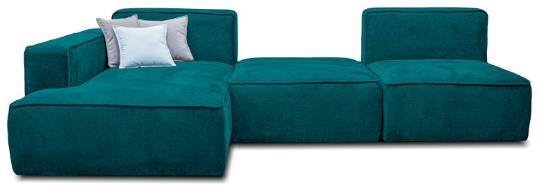 Модульный диван "Робин" с оттоманкой 330x180x80 "нэндо" Velutto 20