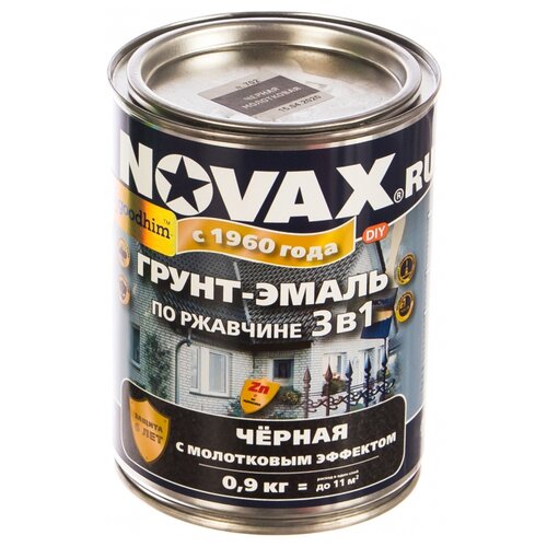 Грунт-эмаль NOVAX 3 в 1 молотковая ( 2.4 кг) (темно-зеленый)