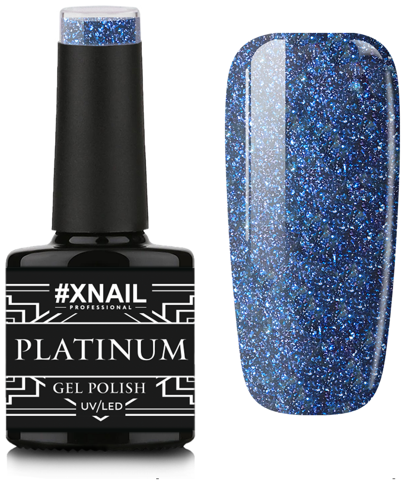 Гель лак XNAIL PROFESSIONAL Platinum жидкая фольга, для дизайна ногтей, 10 мл, № 8