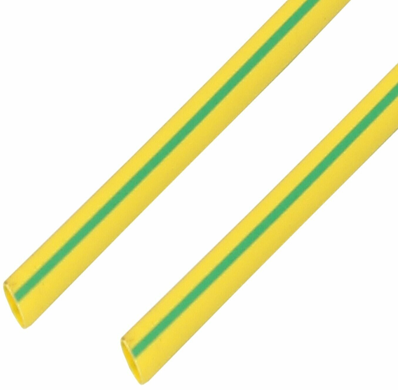 Термоусаживаемая трубка REXANT 200/100 мм желто-зеленая упаковка 10 шт. по 1 м