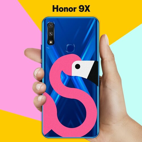 Силиконовый чехол Фламинго на Honor 9X