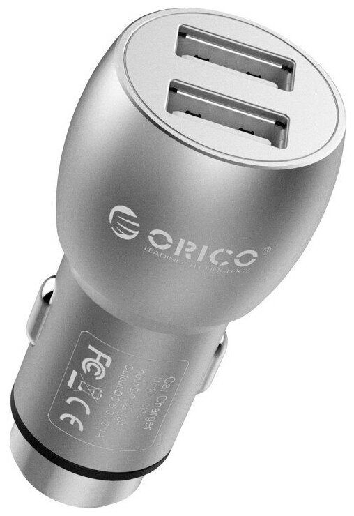 Автомобильное зарядное устройство USB Orico 15.5W 2 Port USB Car Charger and Safety Hammer UCM-2U-SVм