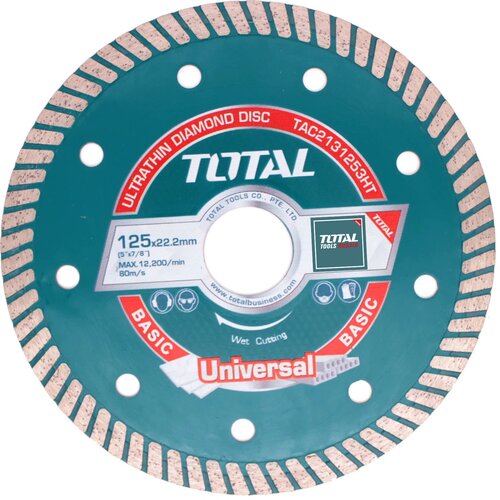 Диск Ультратонкий алмазный TOTAL TAC2131253HT 125мм x 1мм 470₽