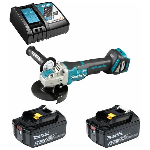 Шлифмашина угловая X-LOCK аккумуляторная 18В LXT 115мм Li-Ion 2x3Ач Makita DGA469RFE 3790000₽