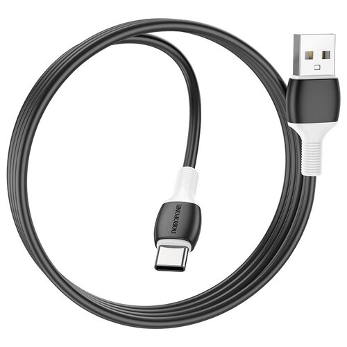 Кабель Borofone BX84 Rise USB - USB-C, 1 м, 1 шт., черный кабель borofone bx84 rise usb type c lightning pd20w 1м черный