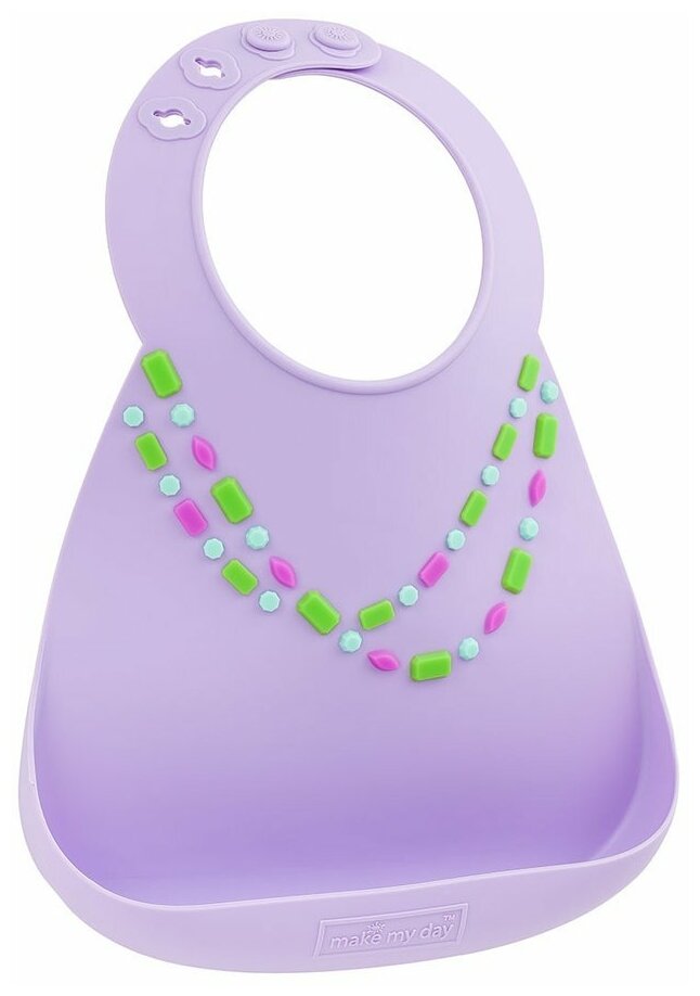 Baby Bib Lilac Jewels