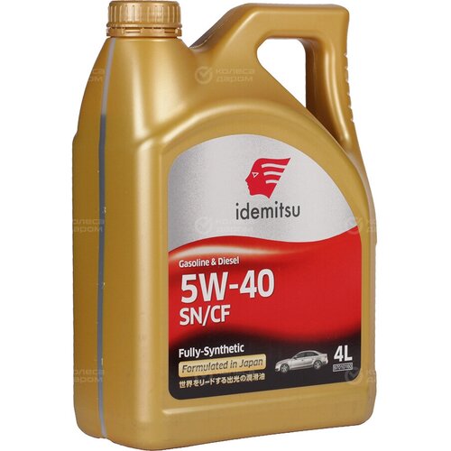 Моторное масло для автомобиля Idemitsu Fully-Synthetic SN/CF 5W40 4л