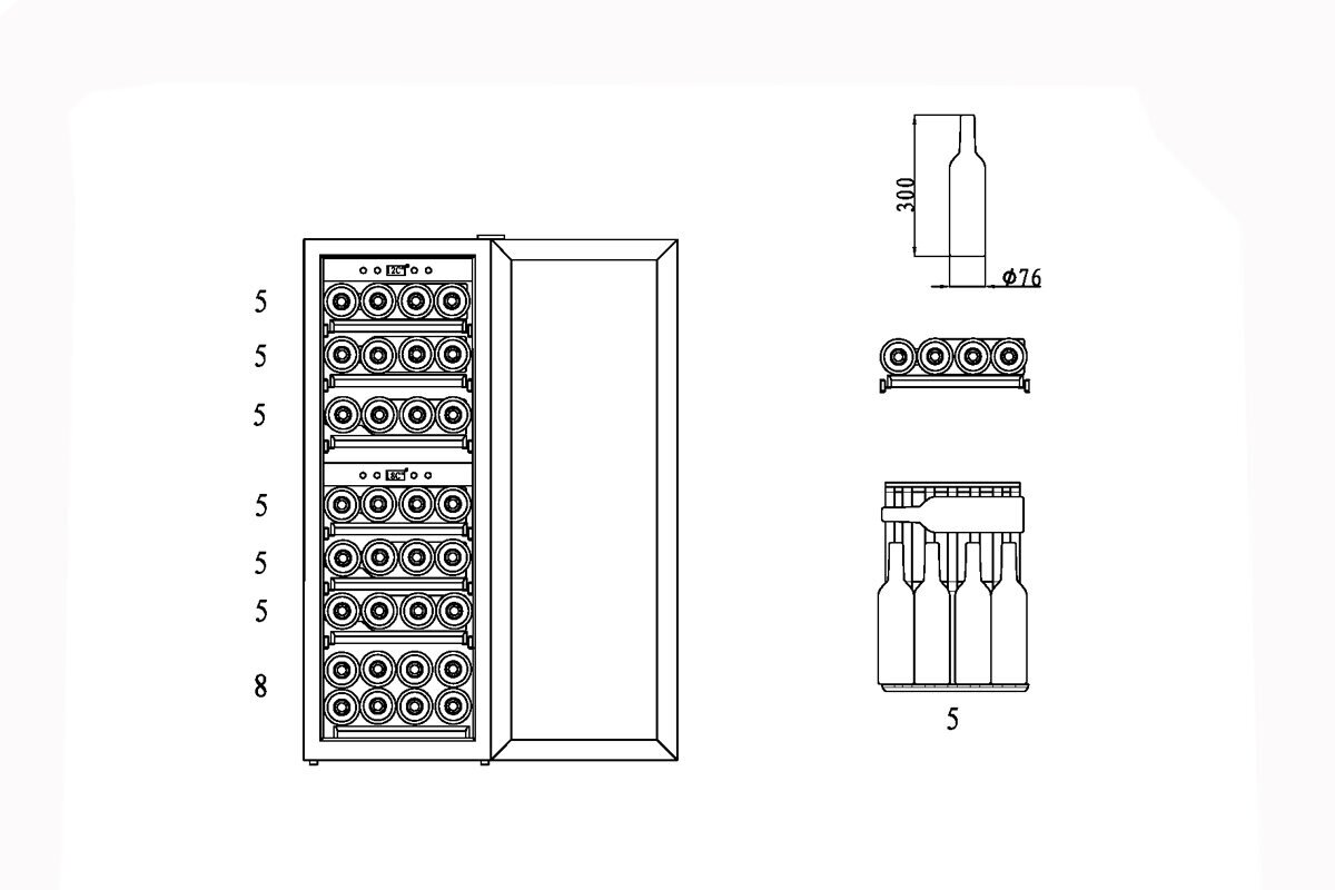 Винный шкаф CASO WineComfort 38 black