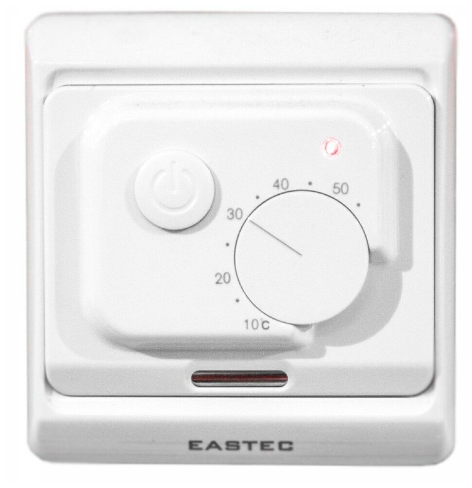 Терморегулятор Eastec "E7.36" для теплых полов и обогревателей, белый. Встраиваемый - фотография № 1