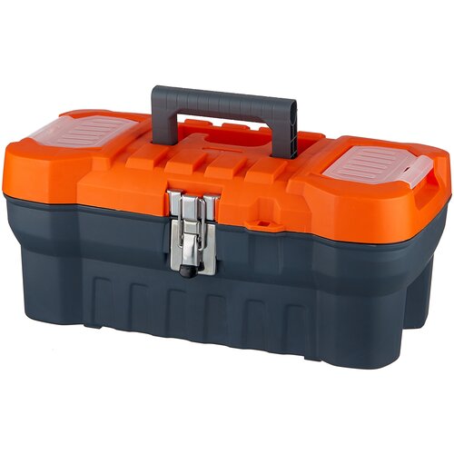 Ящик с органайзером BLOCKER Expert PC3730, 41x21x17.5 см, 16'' , серый/оранжевый алюминиевый портфель ящик для инструментов сделай сам полный ящик для инструментов ящик для инструментов ящик для инструментов без ин