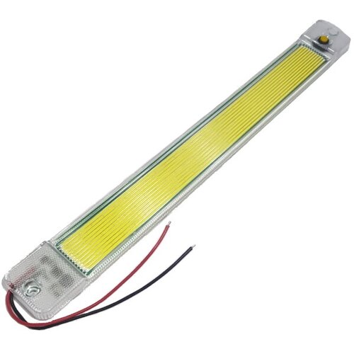 Плафон светодиодный с кнопкой 302х32х11мм 12-24в