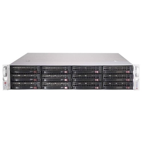 Серверный корпус 2U Supermicro CSE-826BE1C-R741JBOD 740 Вт чёрный серверный корпус 2u supermicro cse 825tqc r802lpb 800 вт серебристый