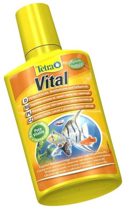 Кондиционер для поддержания естественных условий в аквариуме Tetra Vital с йодом и витамином В, 250мл