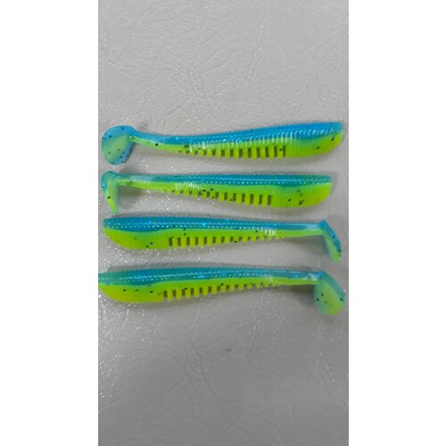 Силиконовая приманка Аваруна (Easy Shad) 89мм (6шт) Голубой зеленый (Summer day).