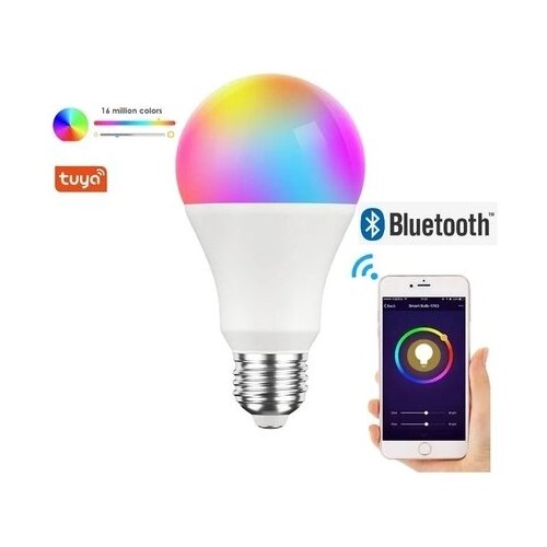Умная светодиодная лампочка Tuya RGB RGB+CCT Bluetooth 9W, E27