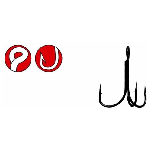 фото Набор крючков gamakatsu "treble 17", №8 (10 штук)