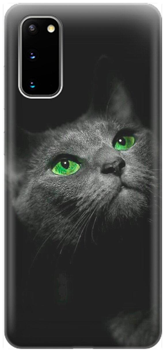 RE: PA Накладка Transparent для Samsung Galaxy S20 с принтом "Зеленоглазая кошка"