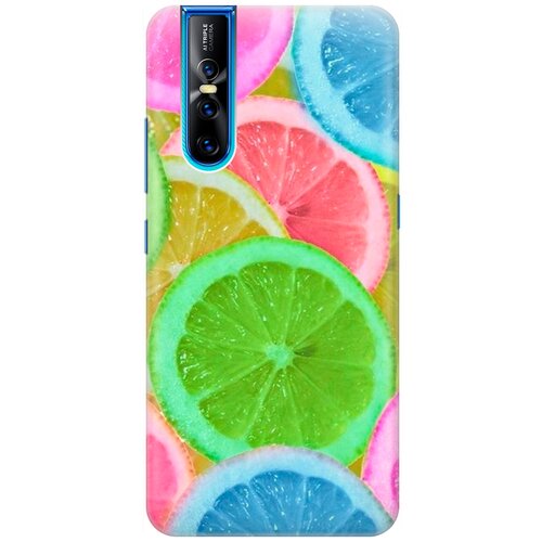 фото Ультратонкий силиконовый чехол-накладка для vivo v15 pro с принтом "разноцветные лимоны" gosso