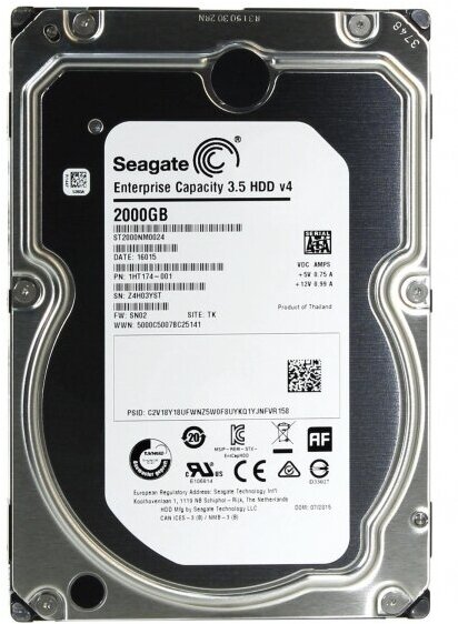 Жесткий диск Seagate ST2000NM0024 2Tb SATAIII 3,5" HDD