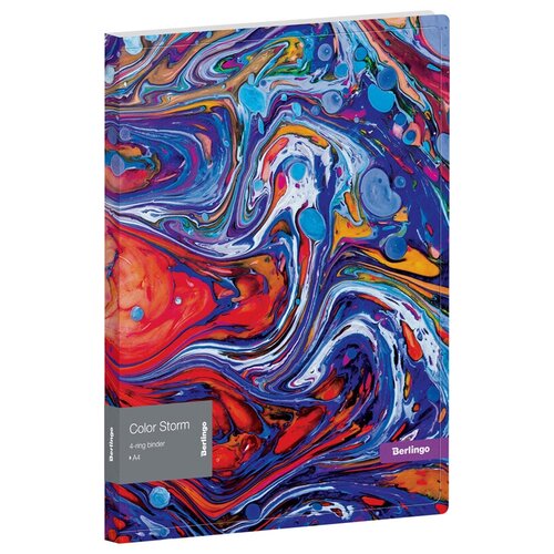 фото Berlingo папка на 4-х кольцах color storm а4, пластик фиолетовый