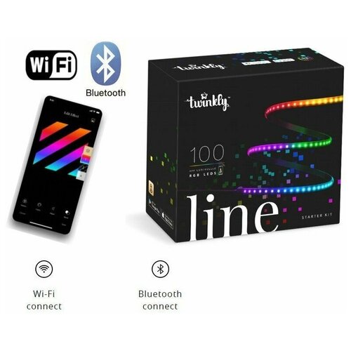 Программируемые светодиодные ленты Twinkly 1,5 м - Twinkly Line - 100 шт RGB+BT+WiFi (TWL100STW-BEU)