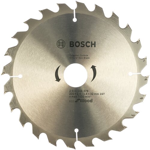 Пильный диск ECO WOOD (200x32 мм; 24T) Bosch 2608644379 15613388 диск пильный bosch eco al 190 ммx20 мм 54зуб 2608644390