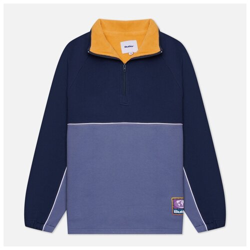 фото Мужская толстовка butter goods forte 1/4 zip синий, размер m