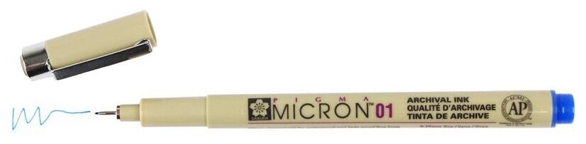 Ручка капиллярная Pigma Micron 0.25мм Синий