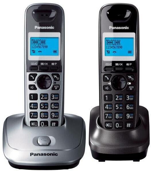 Телефоны цифровые PANASONIC KX-TG2512RU1 спикерфон, телефонная книга: 50 номеров, черный