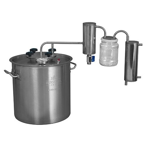 Самогонный аппарат фланцевый с двумя сухопарниками металлический и банка Умелец 25 литров Люкс 1170000₽