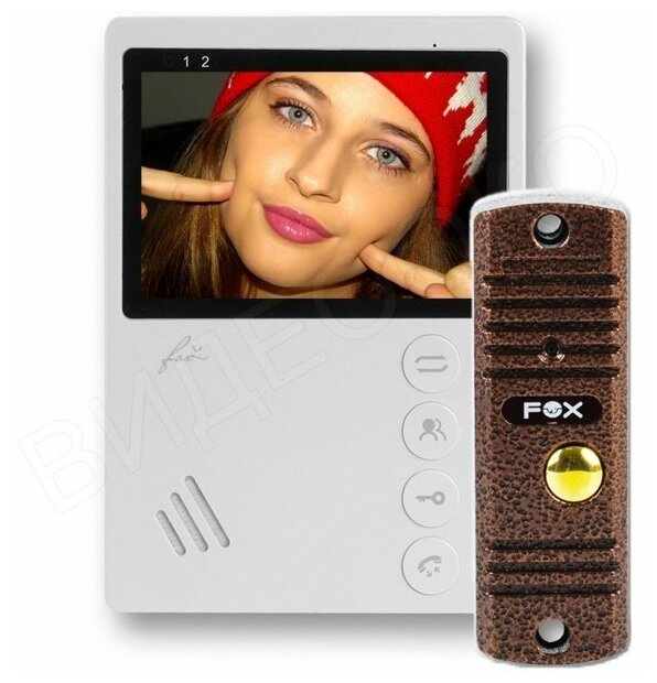 Комплект видеодомофона Fox FX-VD5N-KIT оникс 5