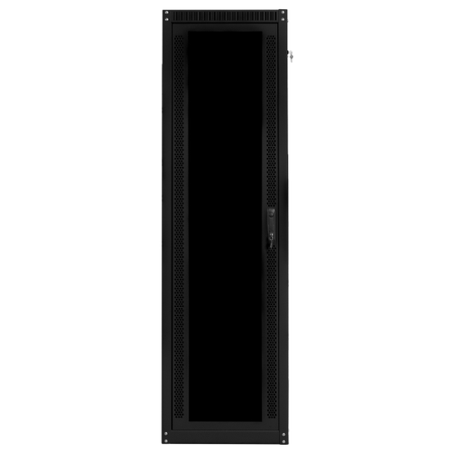 Телекоммуникационный серверный шкаф 19 дюймов напольный 22U 600х600 черный дверь стекло, Alvm-b22.06b