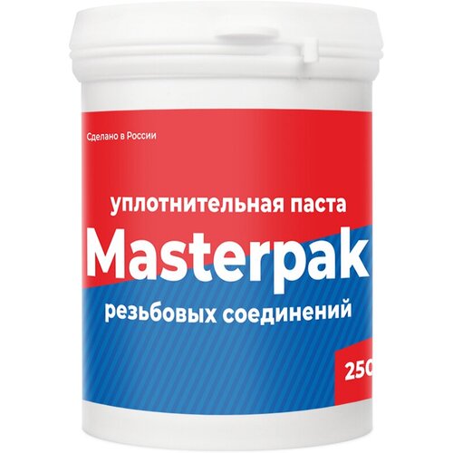 Паста уплотнительная универсальная Masterpak, для резьбовых соединений, 250 г паста уплотнительная универсальная mpf multipaste для резьбовых соединений 65 г