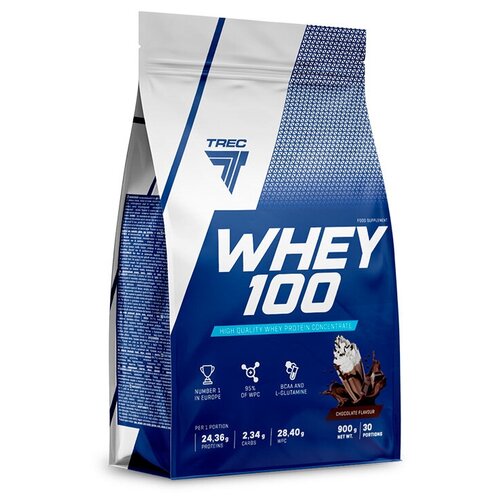 Протеин Trec Nutrition Whey 100, 900 гр., шоколад