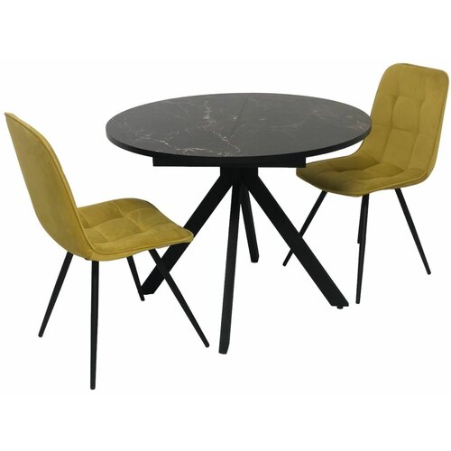 Стелла Мрамор Марквин матовый подстолье черное