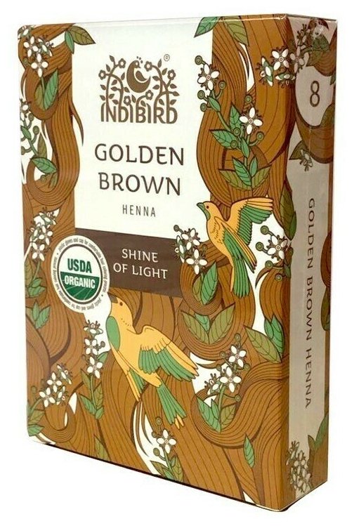 Хна золотисто-коричневая (Golden Brown Henna) Indibird 100 г