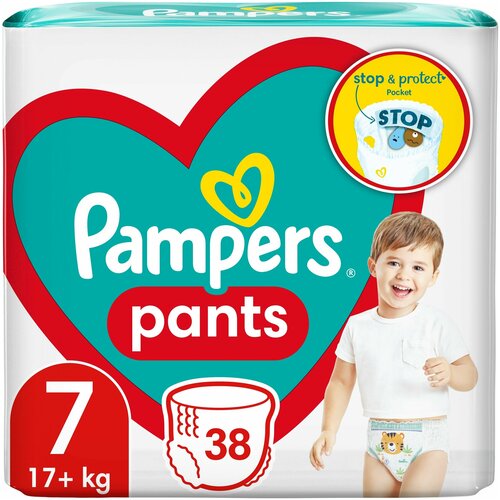 фото Подгузники-трусики pampers pants jumbo pack, размер 7, 38 шт.