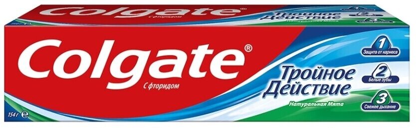 Зубная паста Colgate Тройное действие натуральная мята 100 мл