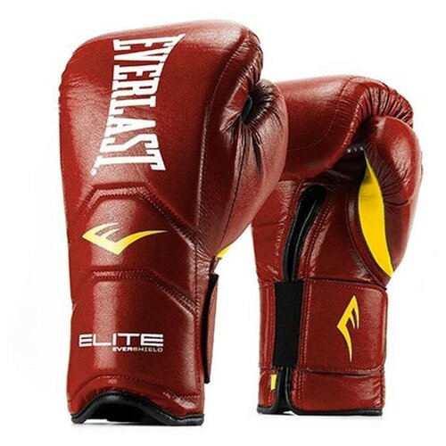 фото Перчатки тренировочные на липучке everlast elite pro 16oz красные